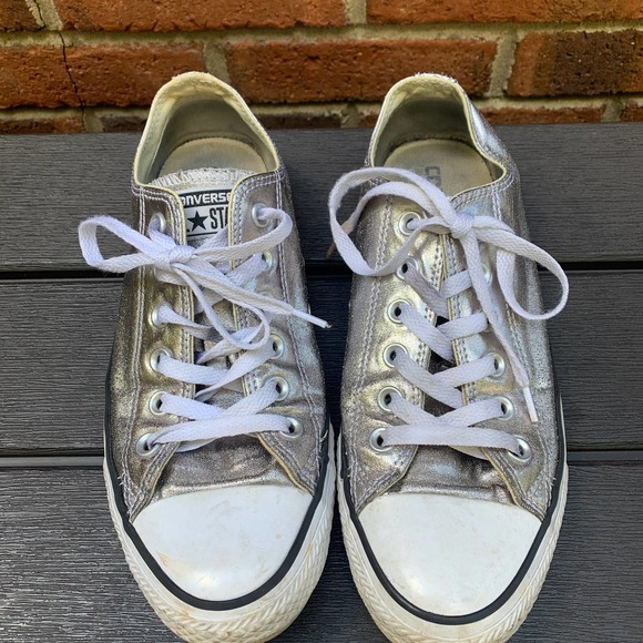 Converse Shoes - Converse Sneaker Chuck Taylor Unisex All Star Silver Metallic Canvas W8 / M6